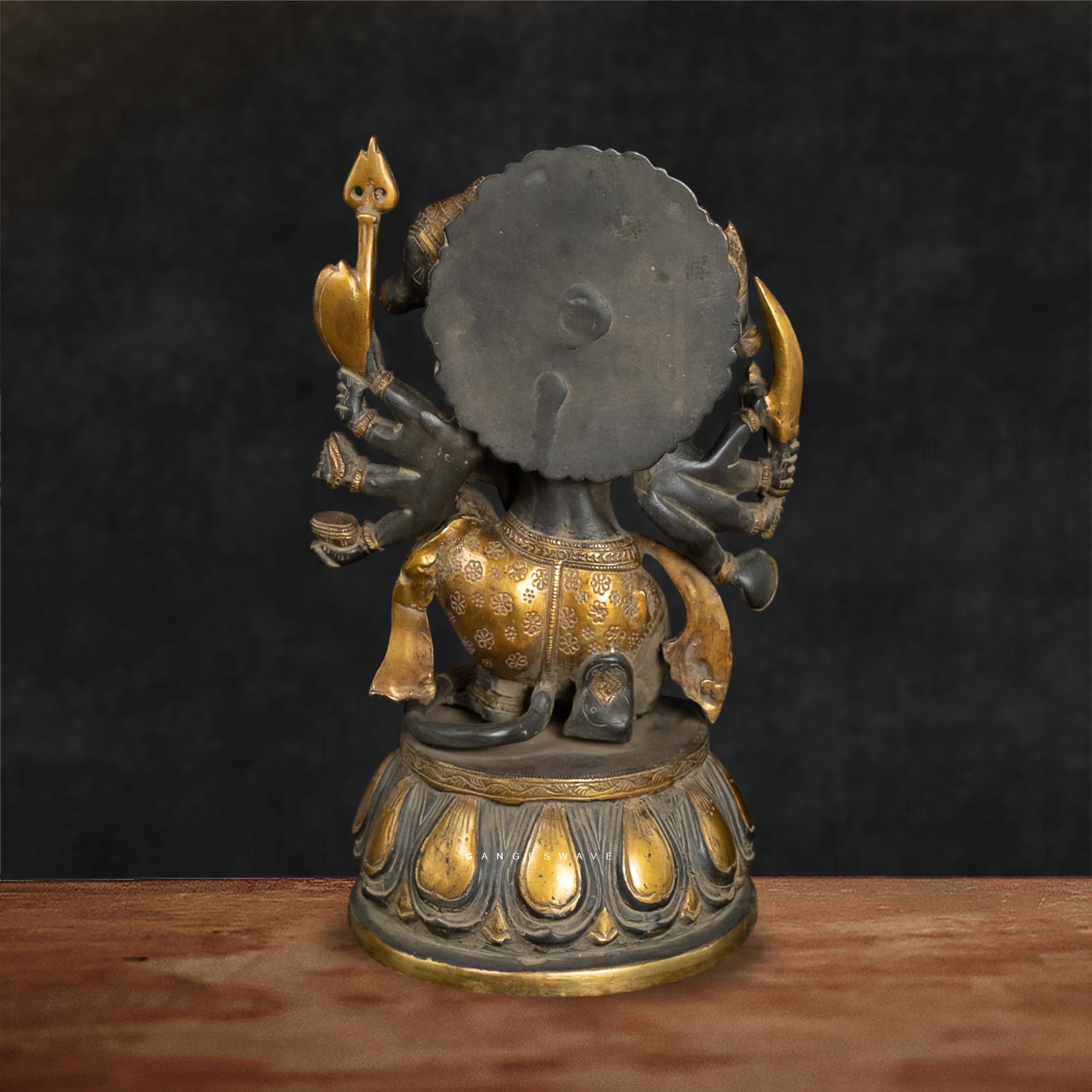 Panchmukhi Hanuman Idol Vintage Finished - 13.5 inches - Image 4
