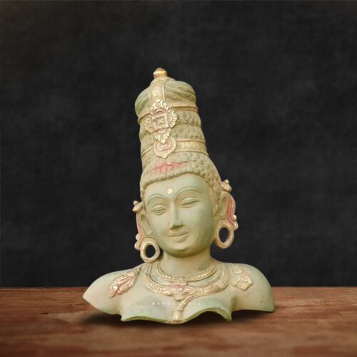 Brass Parvati Bust Decor