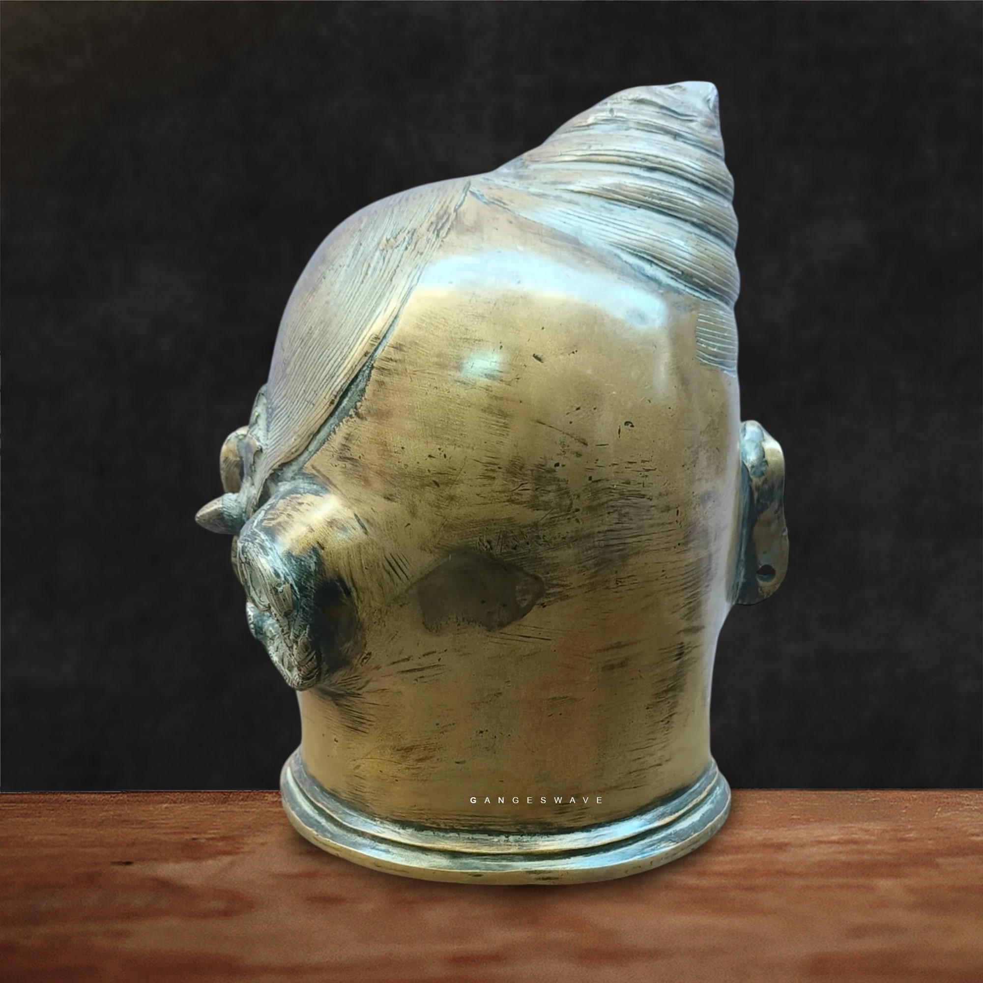 Ardhanariswar Head Musk Mukhalingam Brass Decor - 10 inches - Image 4