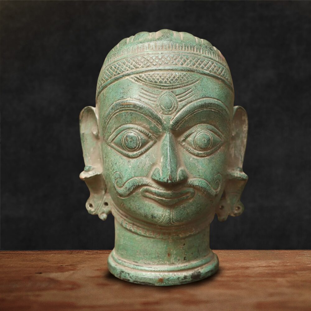 Shiva Face Khandoba Decor - 7 inches