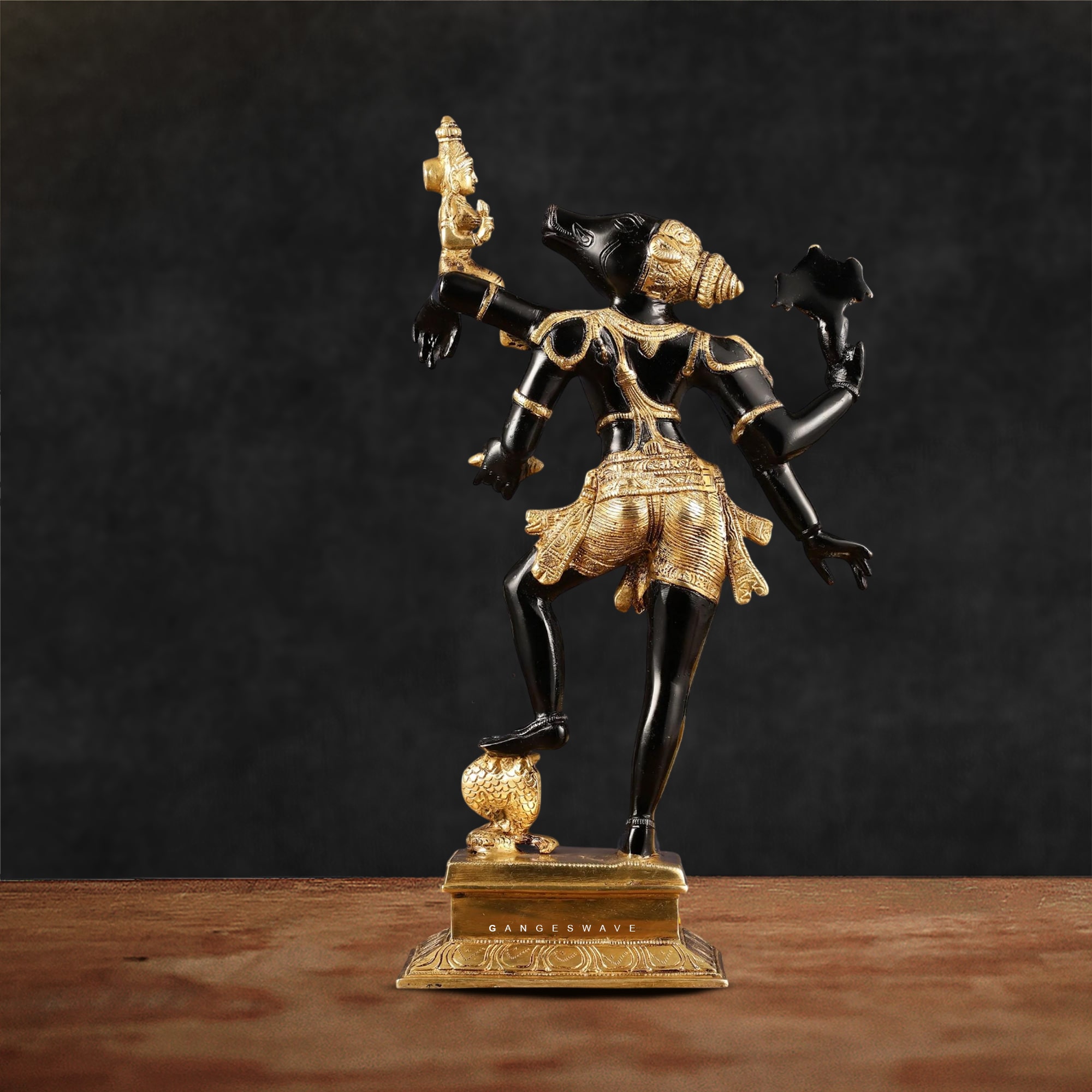 Exquisite Vishnu Varaha Brass Statue - 18 inches - Image 3