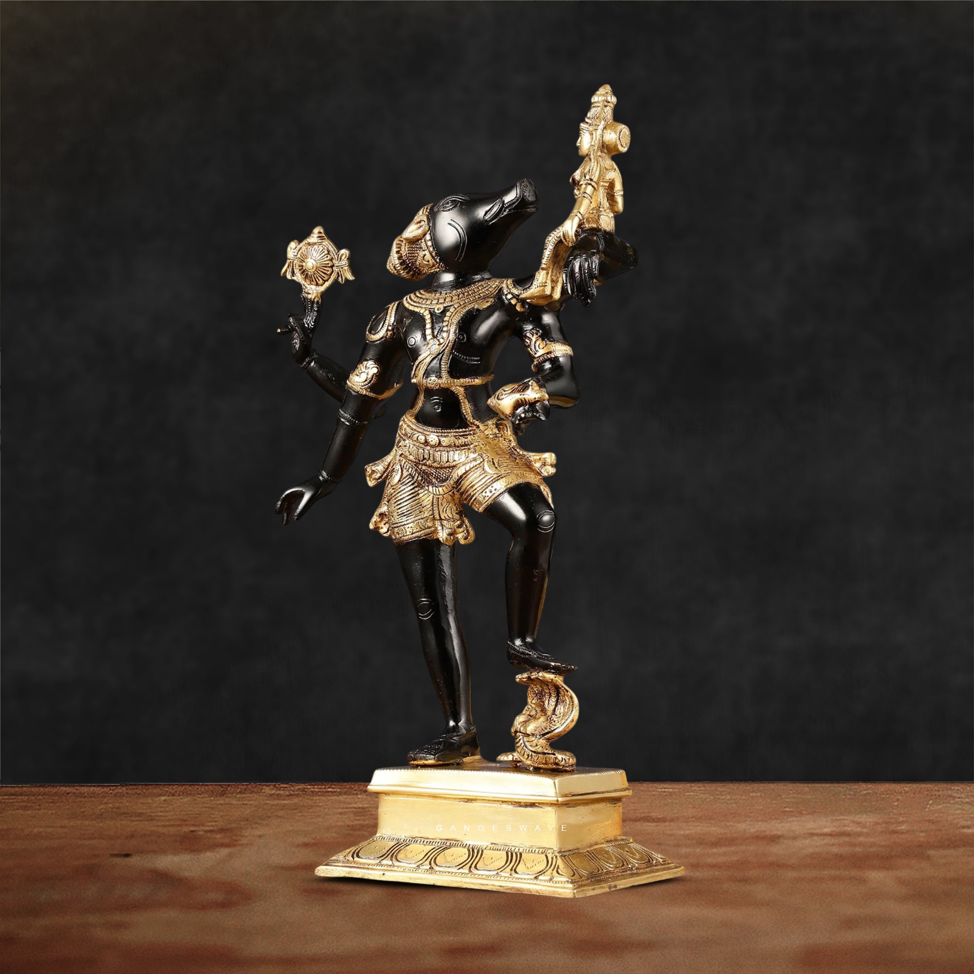 Exquisite Vishnu Varaha Brass Statue - 18 inches - Image 2