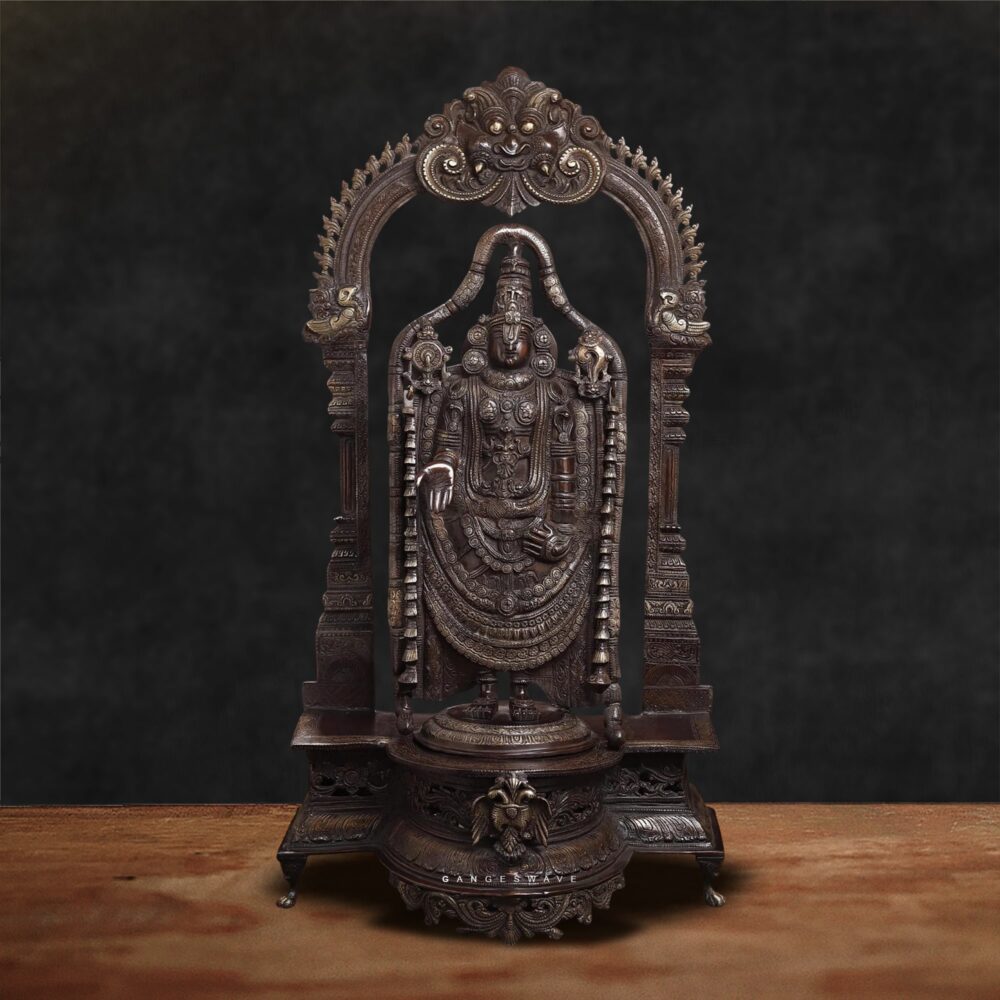 Tirupati Statue in Antique Wood Finish