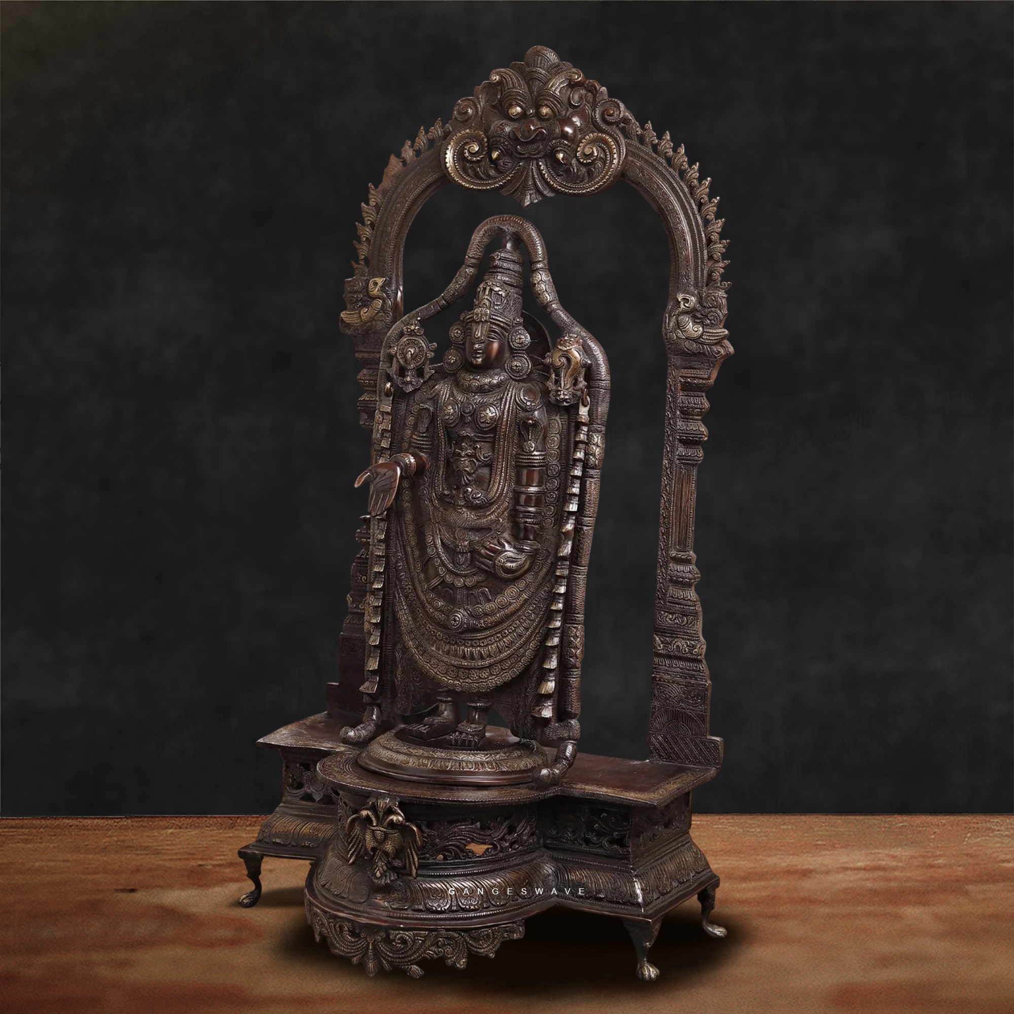 Tirupati Balaji Statue with Prabhavali - 36 inches - Image 7