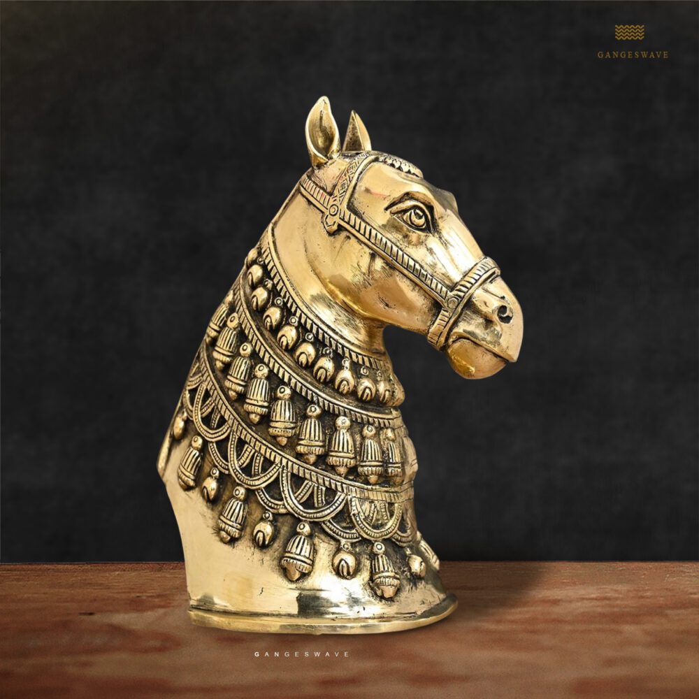 Golden Brass Horse Decor