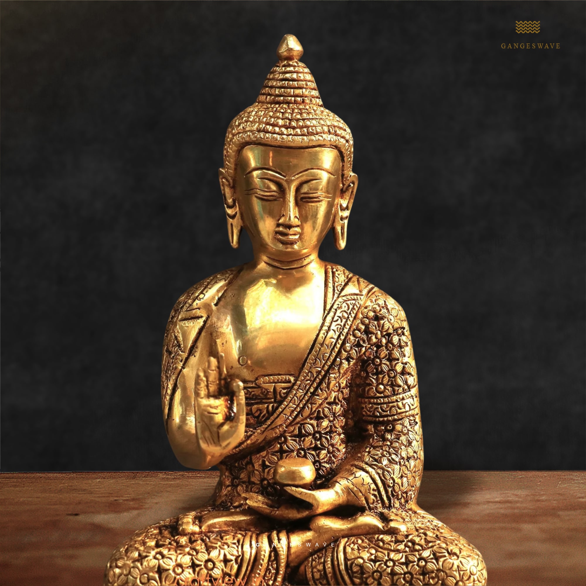 Blessing Buddha Superfine Statue - 10 inches - Gangeswave | Buy