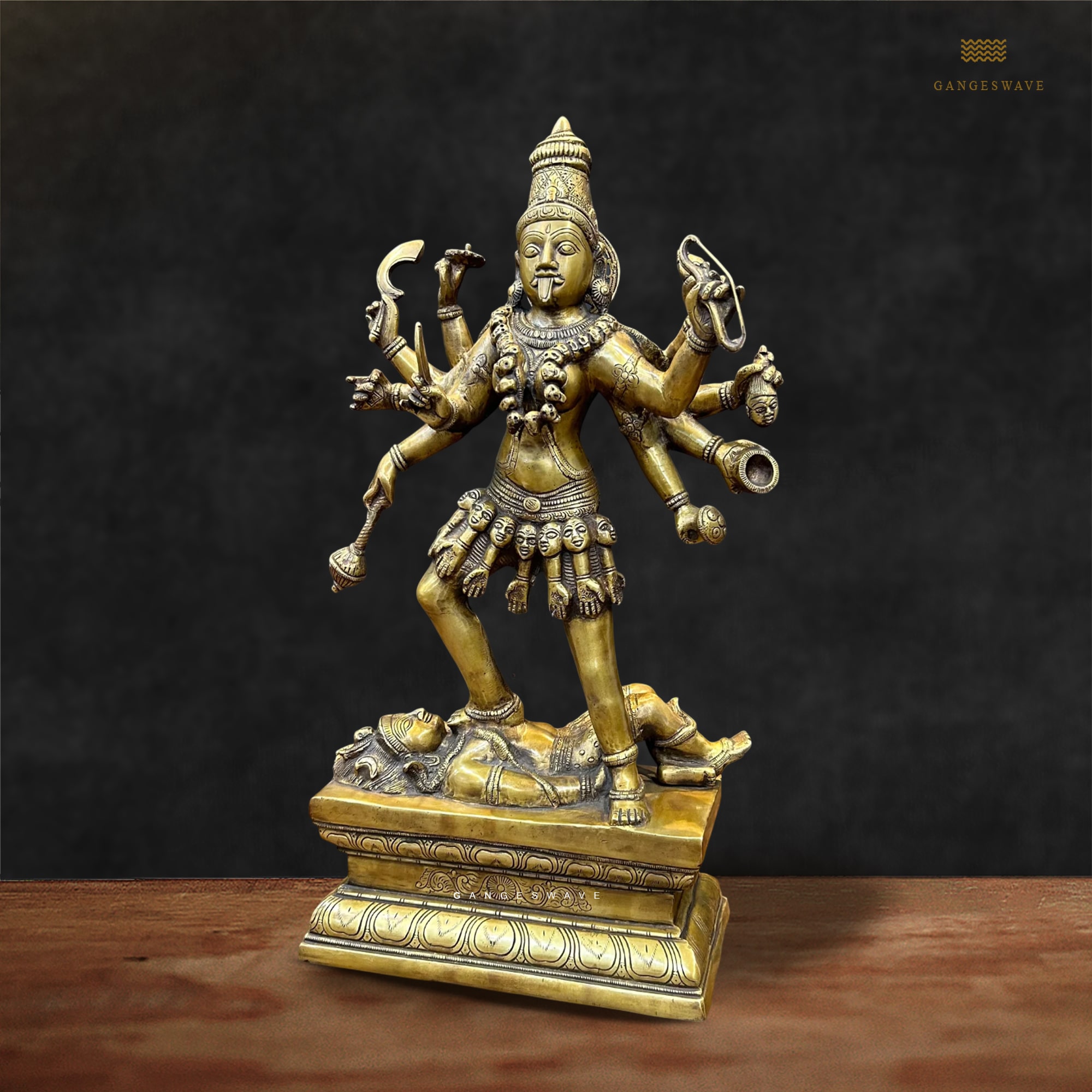 Ma Kali Golden Brass Statue - 24 inches - Image 3