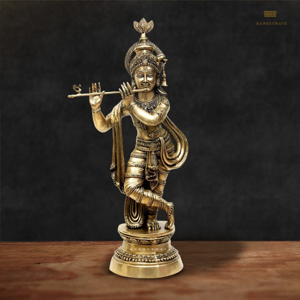Krishna Brass Statue in superfine brass
