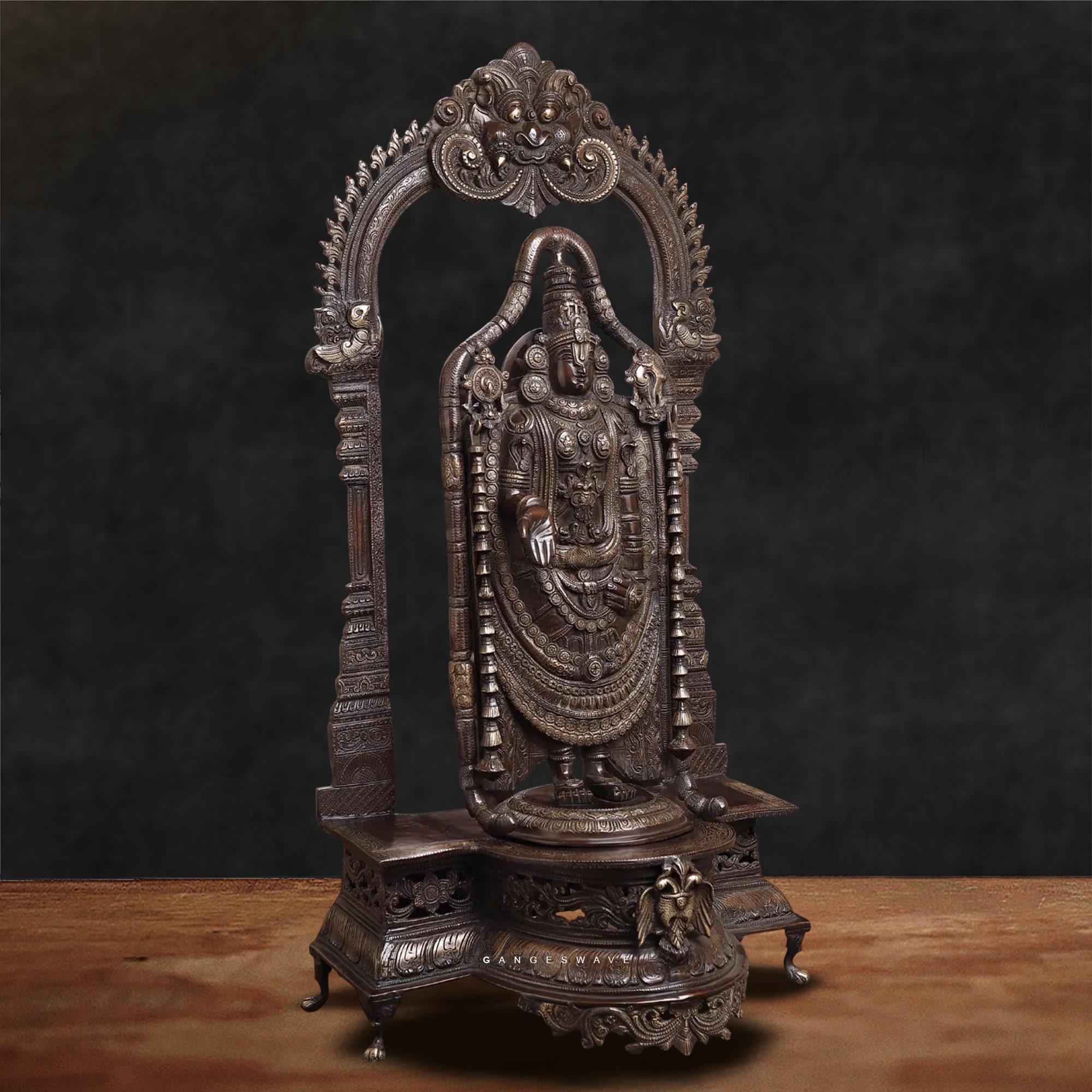 Tirupati Balaji Statue with Prabhavali - 36 inches - Image 6