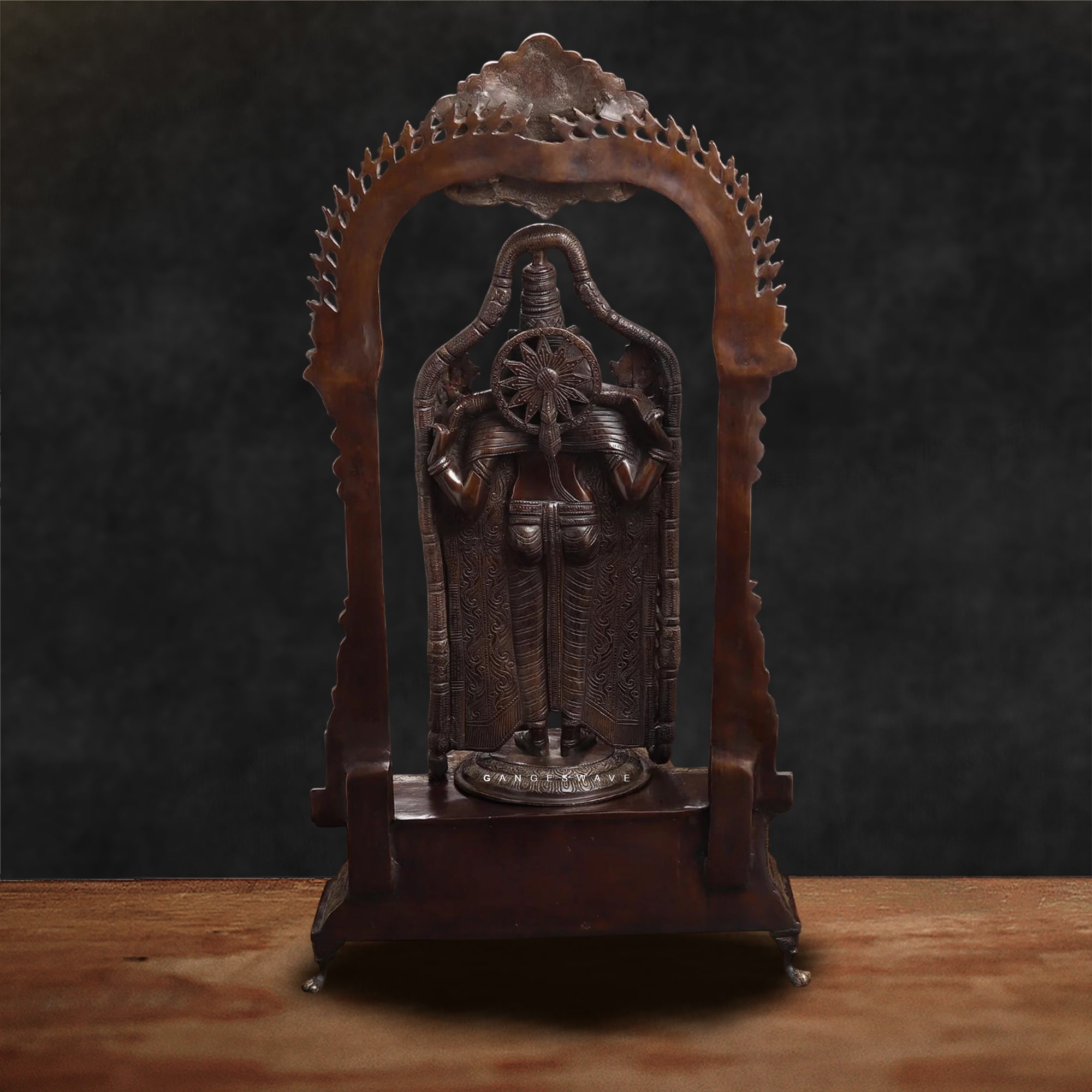 Tirupati Balaji Statue with Prabhavali - 36 inches - Image 4