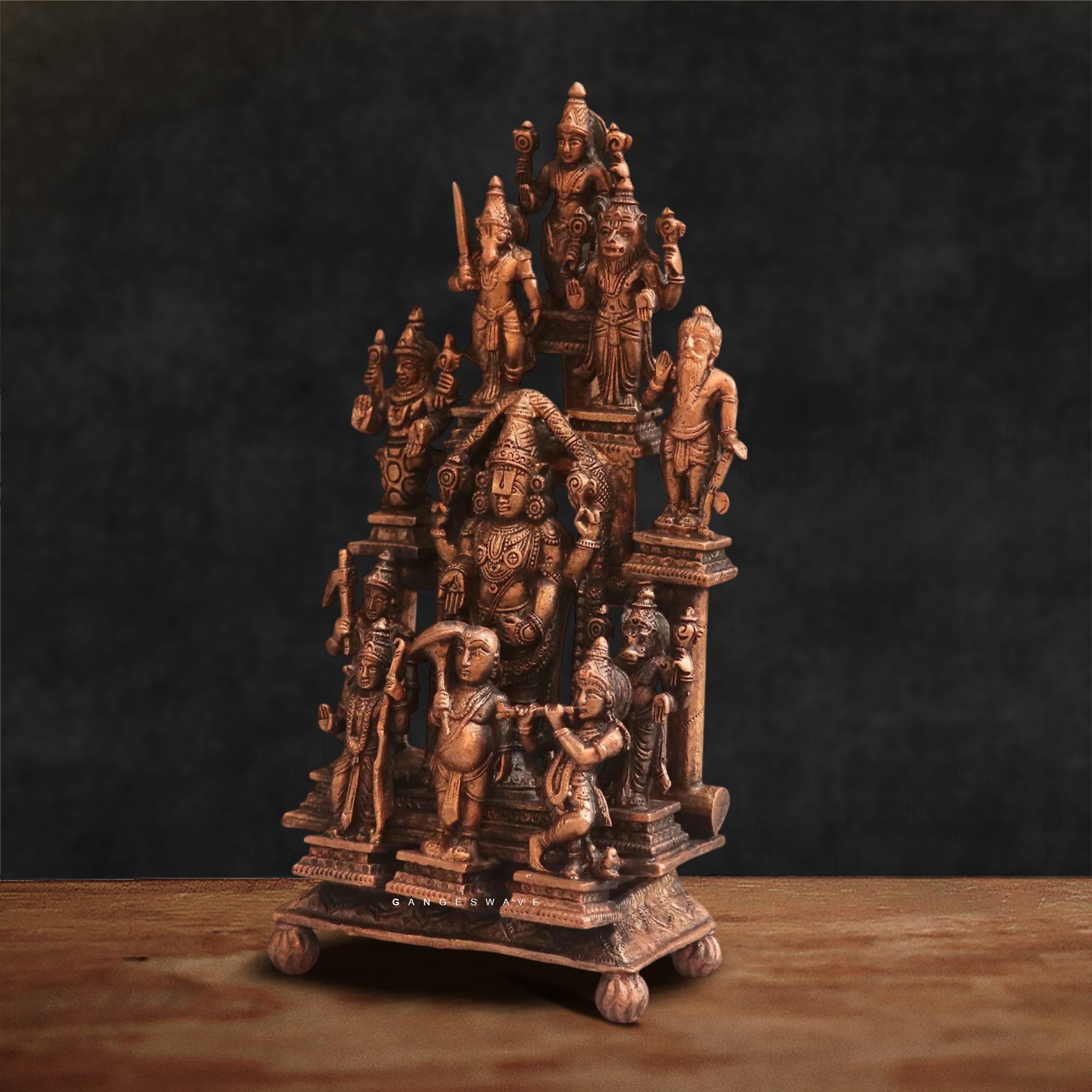 Venkateswar Dusavatara Pure Copper Idol - 8 inches - Image 5