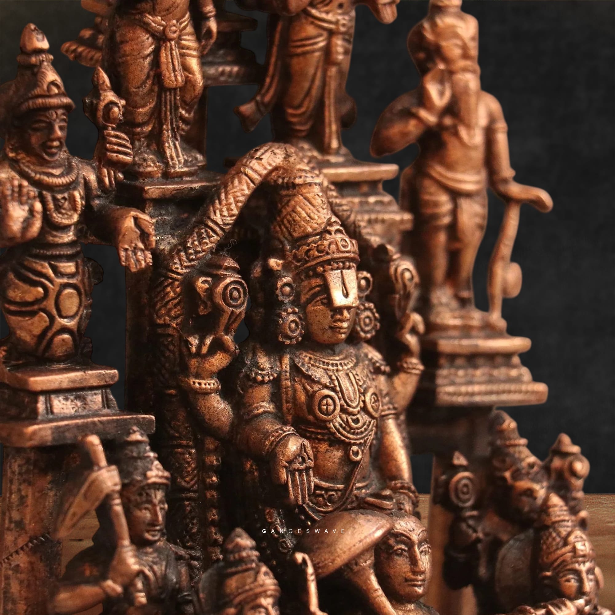 Venkateswar Dusavatara Pure Copper Idol - 8 inches - Image 3