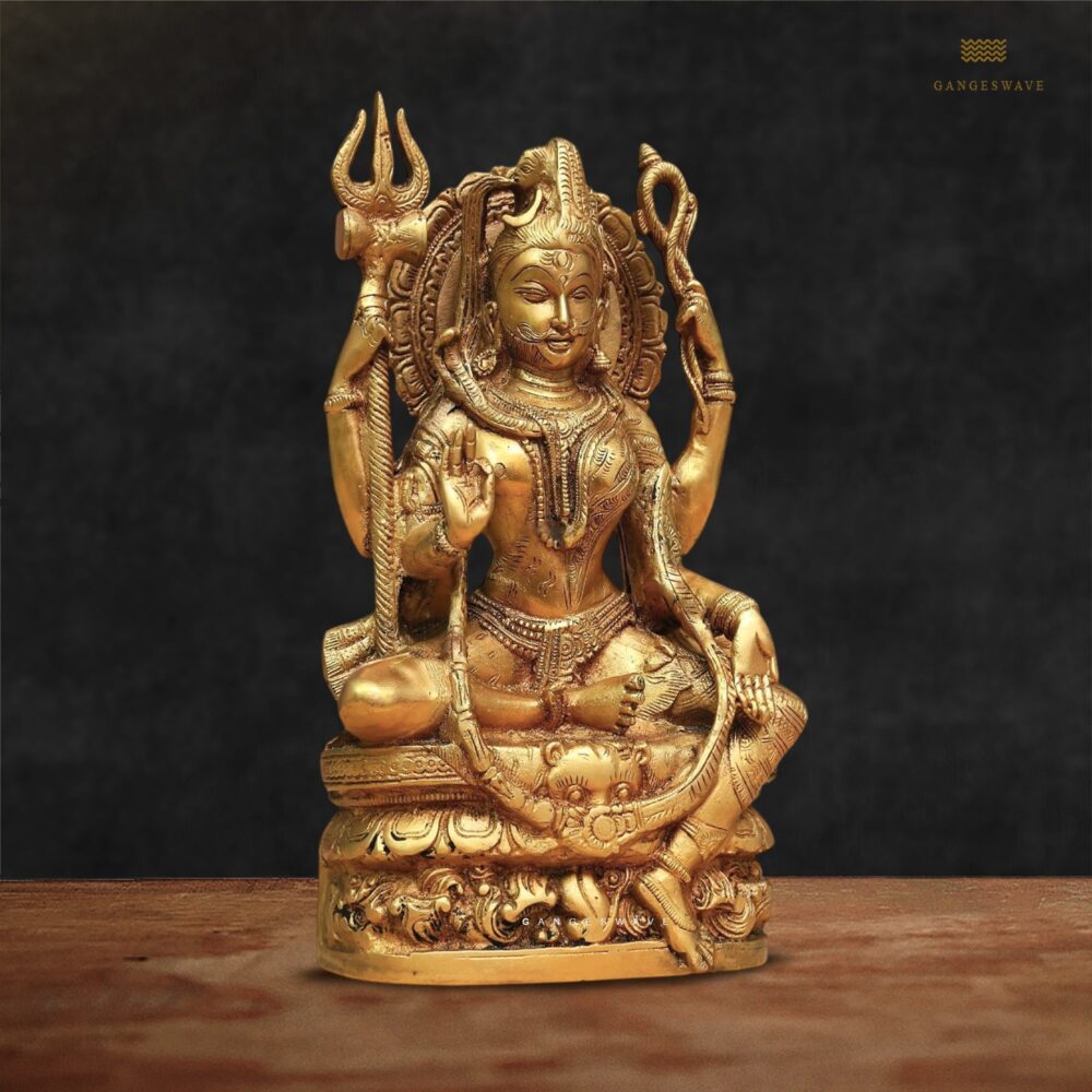 Ardhanarishvara brass statue