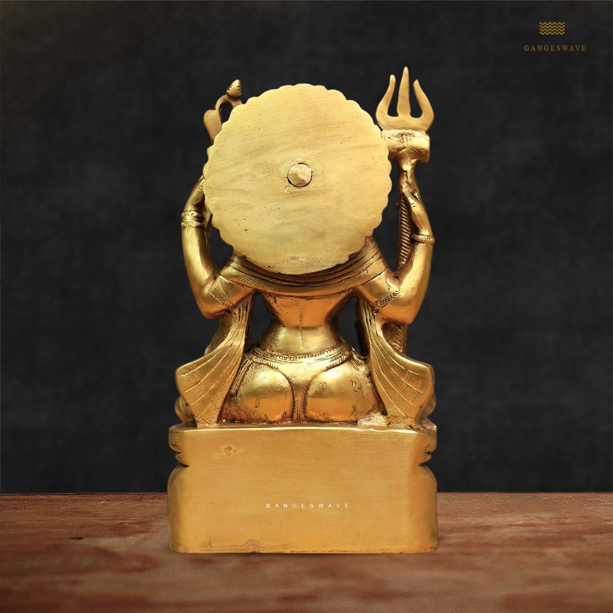 Ardhanarishvara Brass Statue - 9.5 inches - Image 3