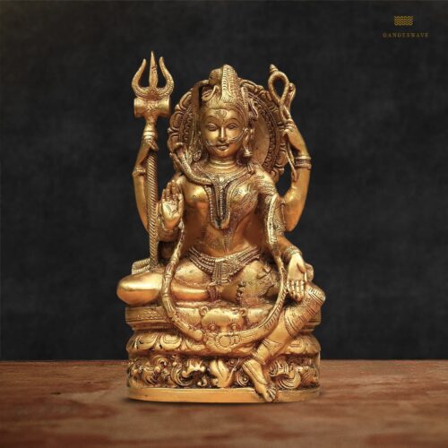 Ardhanarishvara brass idol