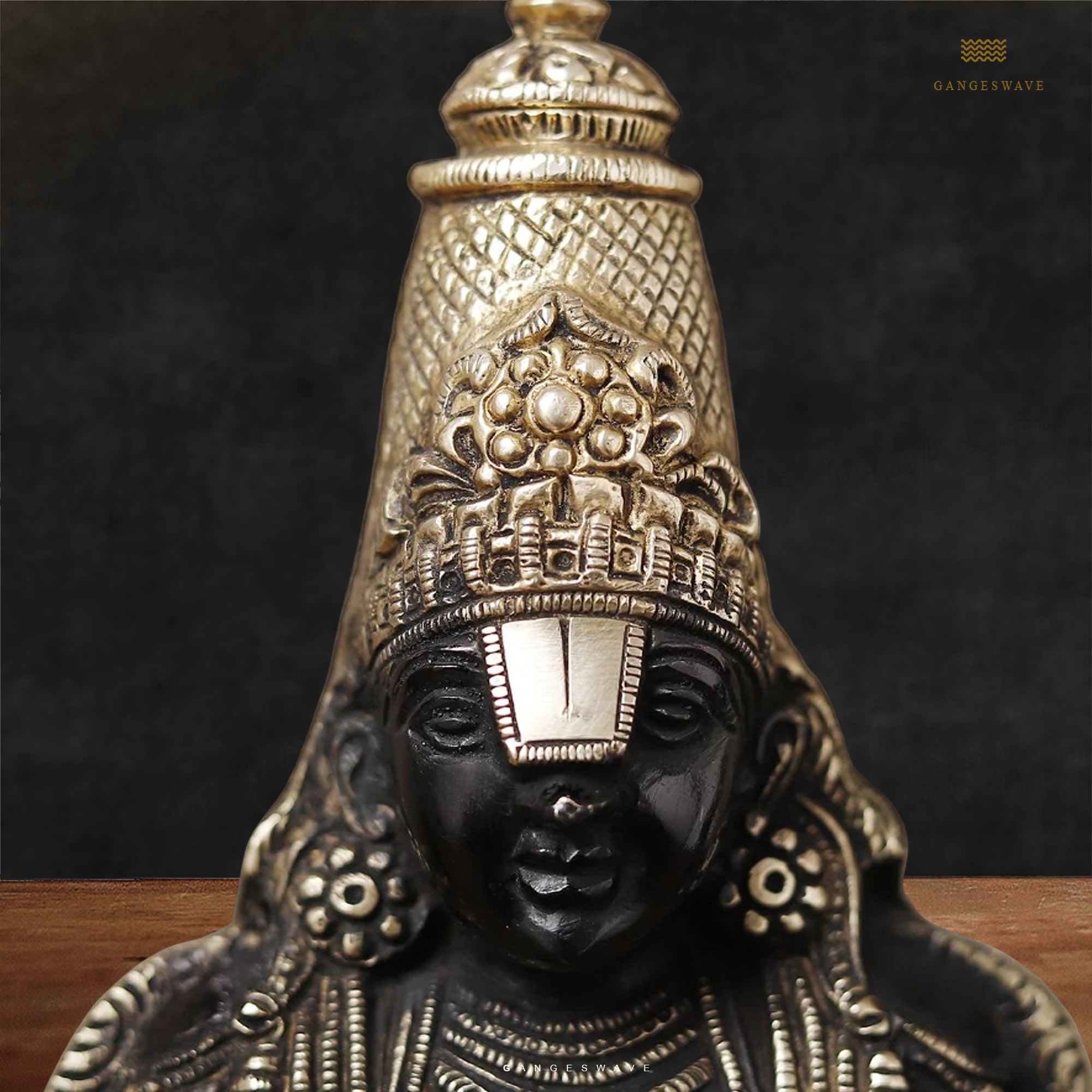 Venkateshwara Tirupati Balaji Superfine Brass Statue - 15.5 inches - Image 5