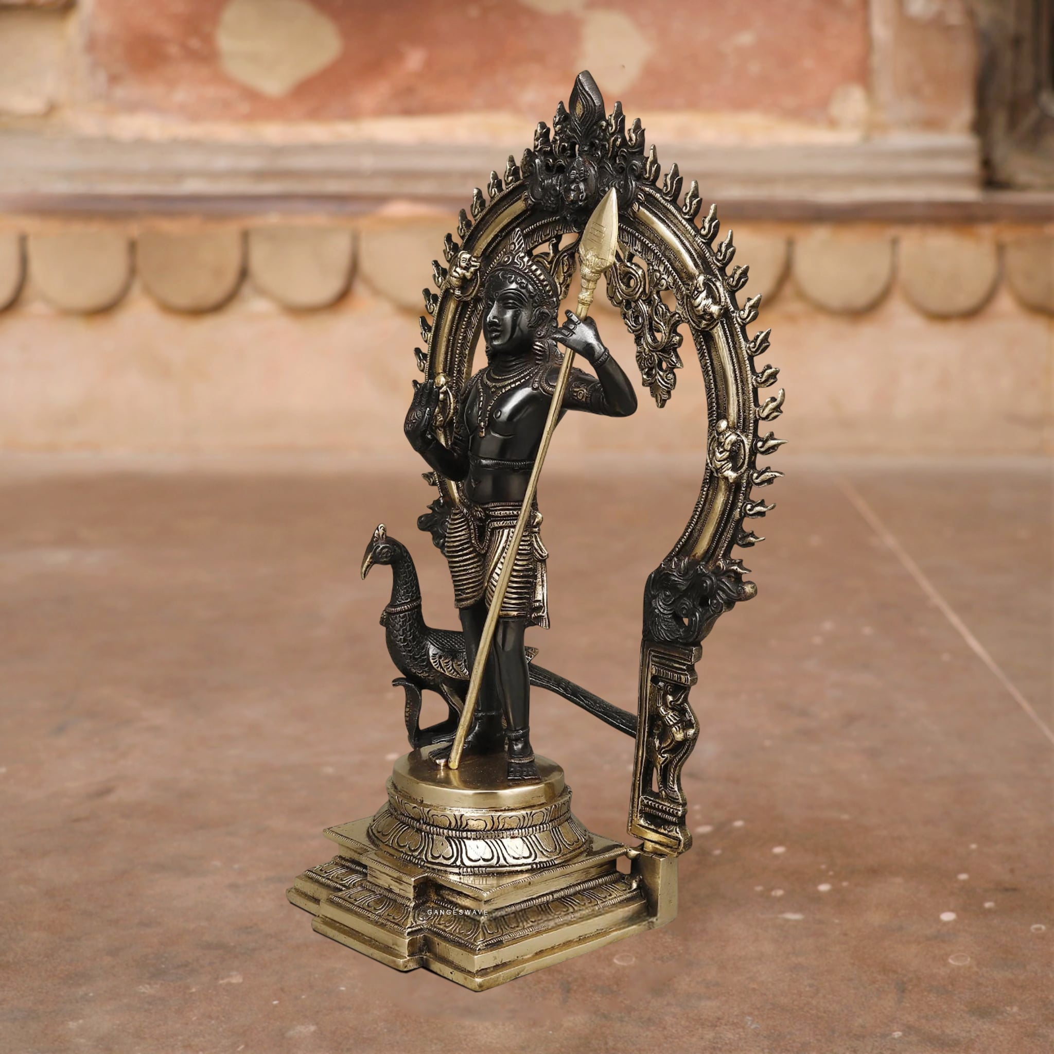 Murugan Idol with Prabhavali - 16.5 inches - Image 4