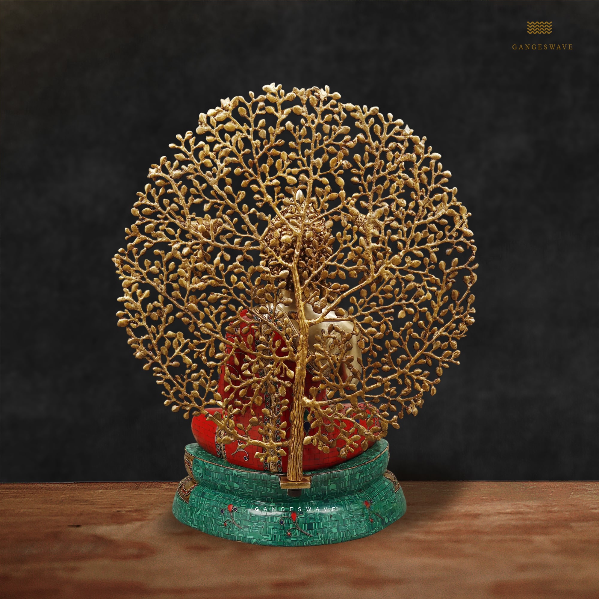Buddha Statue with Tree of Life-29" - Image 5