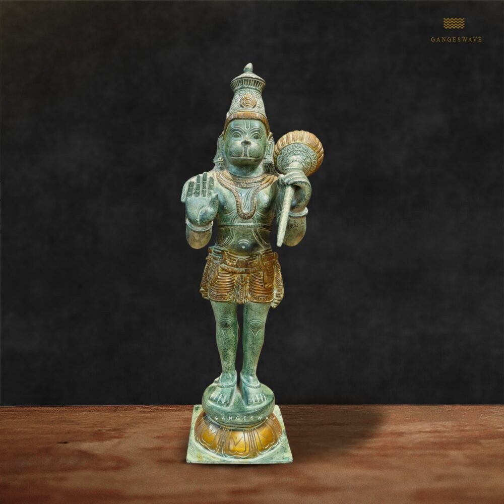 Ashirwad Mudra Hanuman Brass Statue