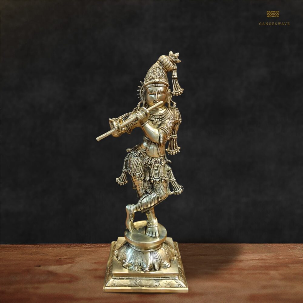 Krishna Brass Murti for home