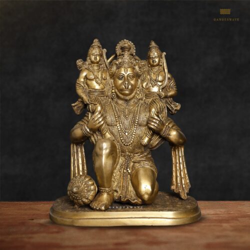 Lord Hanuman Idol with ShriRam and Lakshman