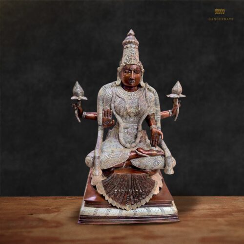 Padmavat Lakshmi Brass Statue