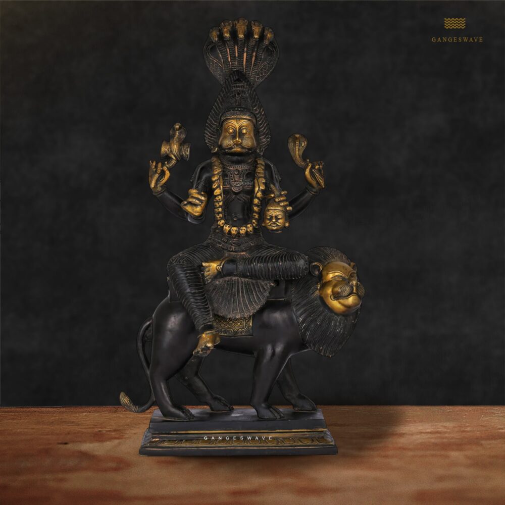 Black Pratayangiri Brass Statue