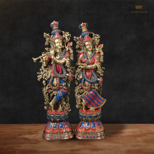 Radha-Krishna-Brass-Statue