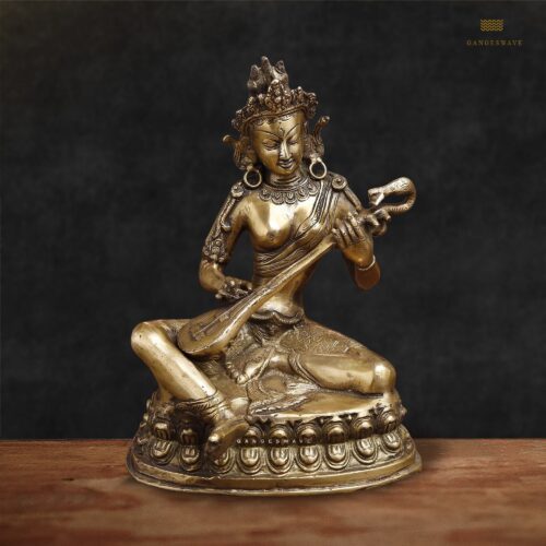 Superfine Saraswati Brass Statue