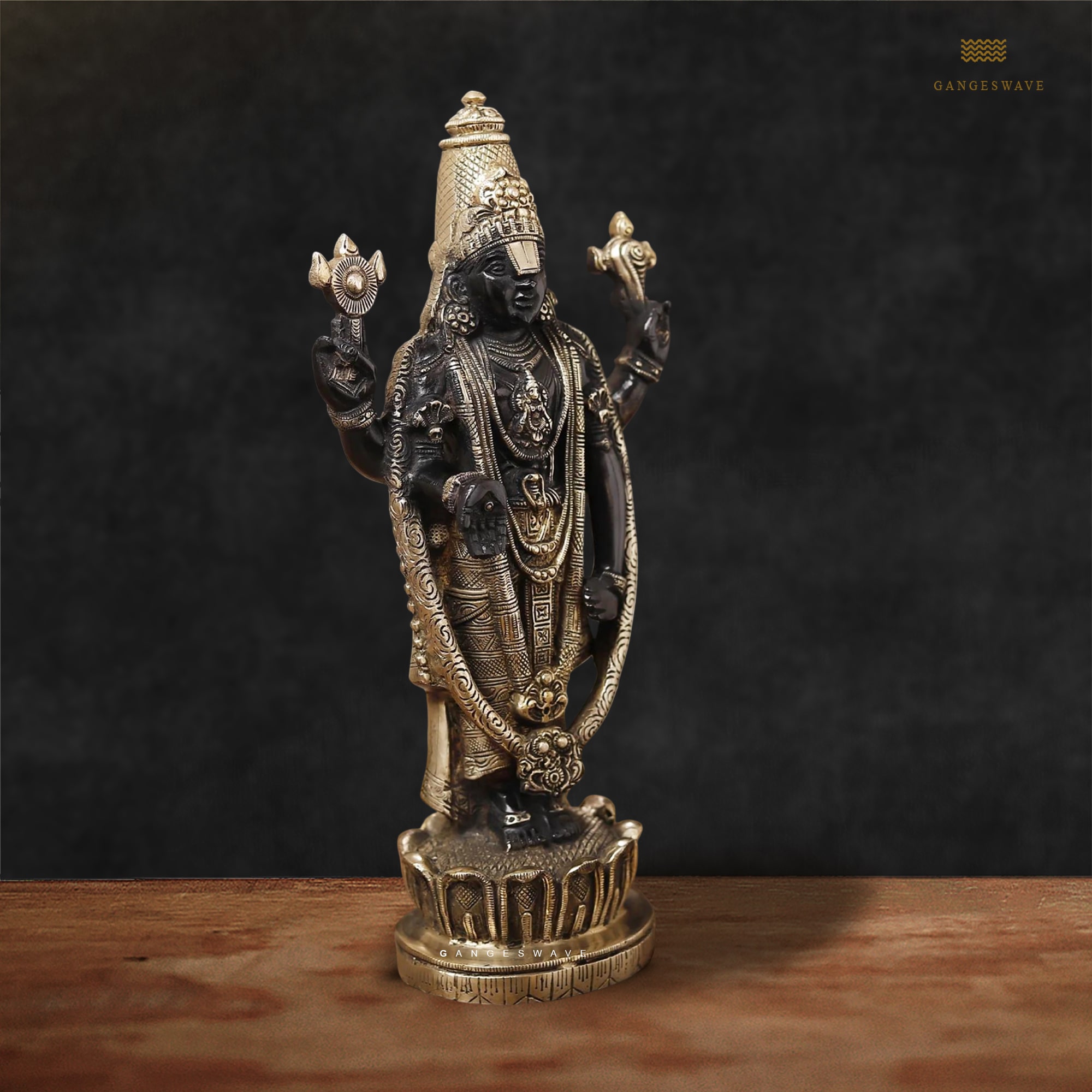 Venkateshwara Tirupati Balaji Superfine Brass Statue - 15.5 inches - Image 4