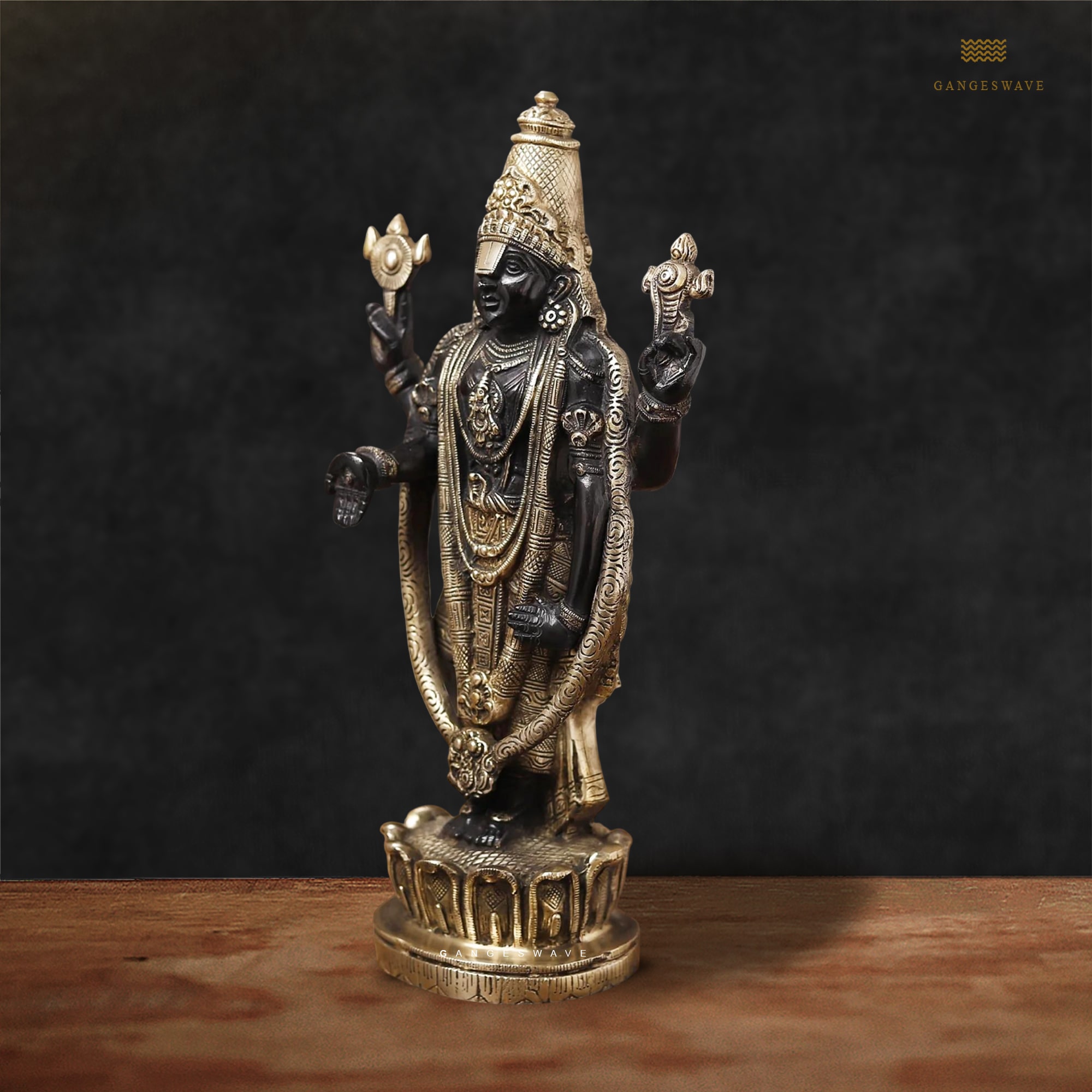 Venkateshwara Tirupati Balaji Superfine Brass Statue - 15.5 inches - Image 2