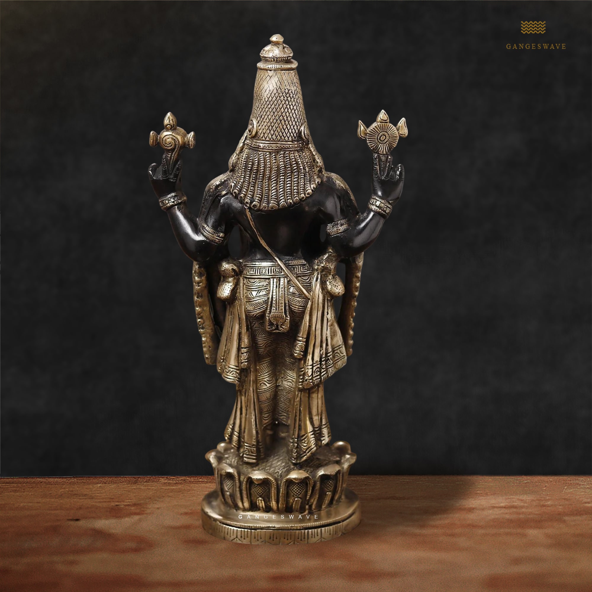 Venkateshwara Tirupati Balaji Superfine Brass Statue - 15.5 inches - Image 3
