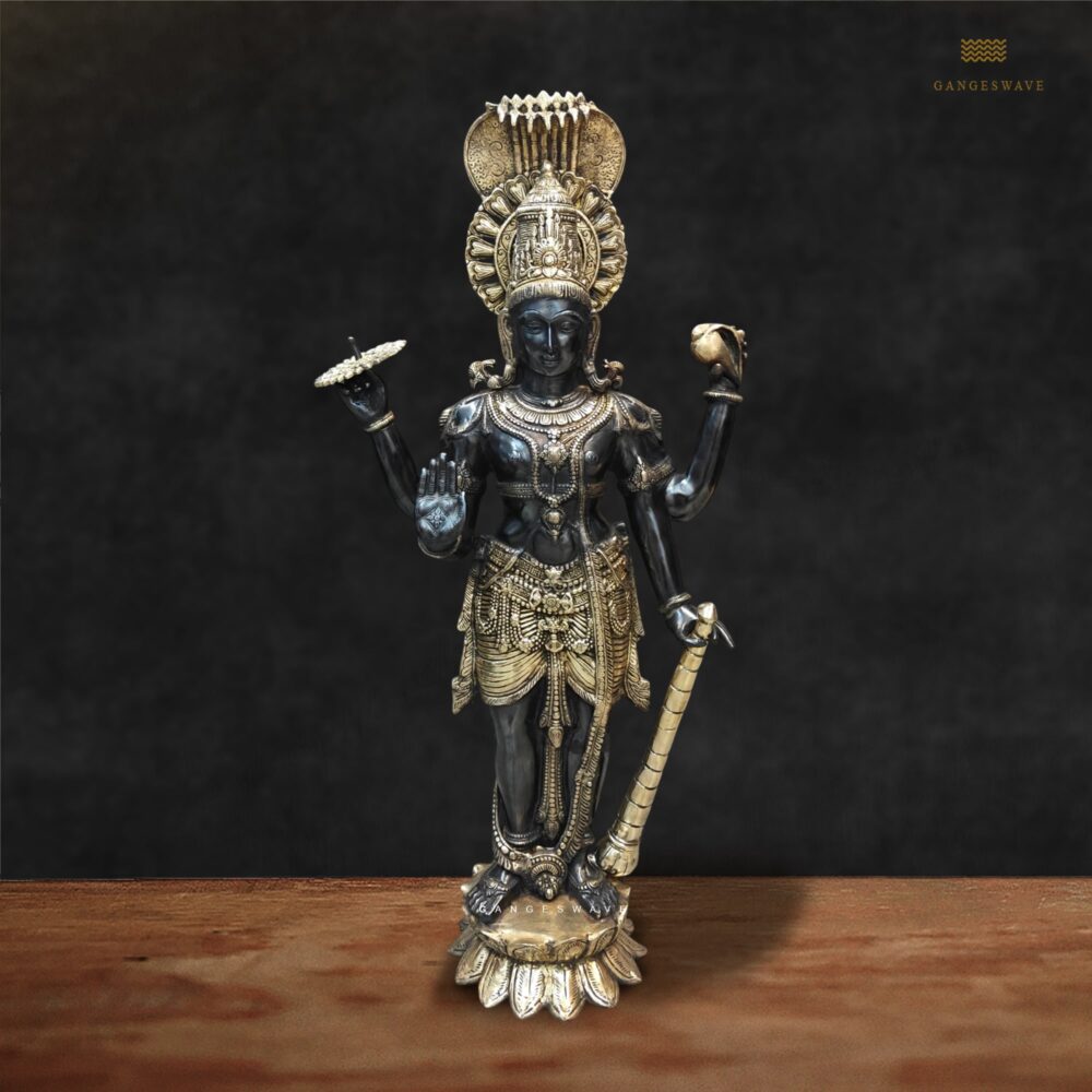Artistic Vishnu Brass Statue