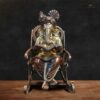 Ganesh Artistic Brass Statue Reading Book
