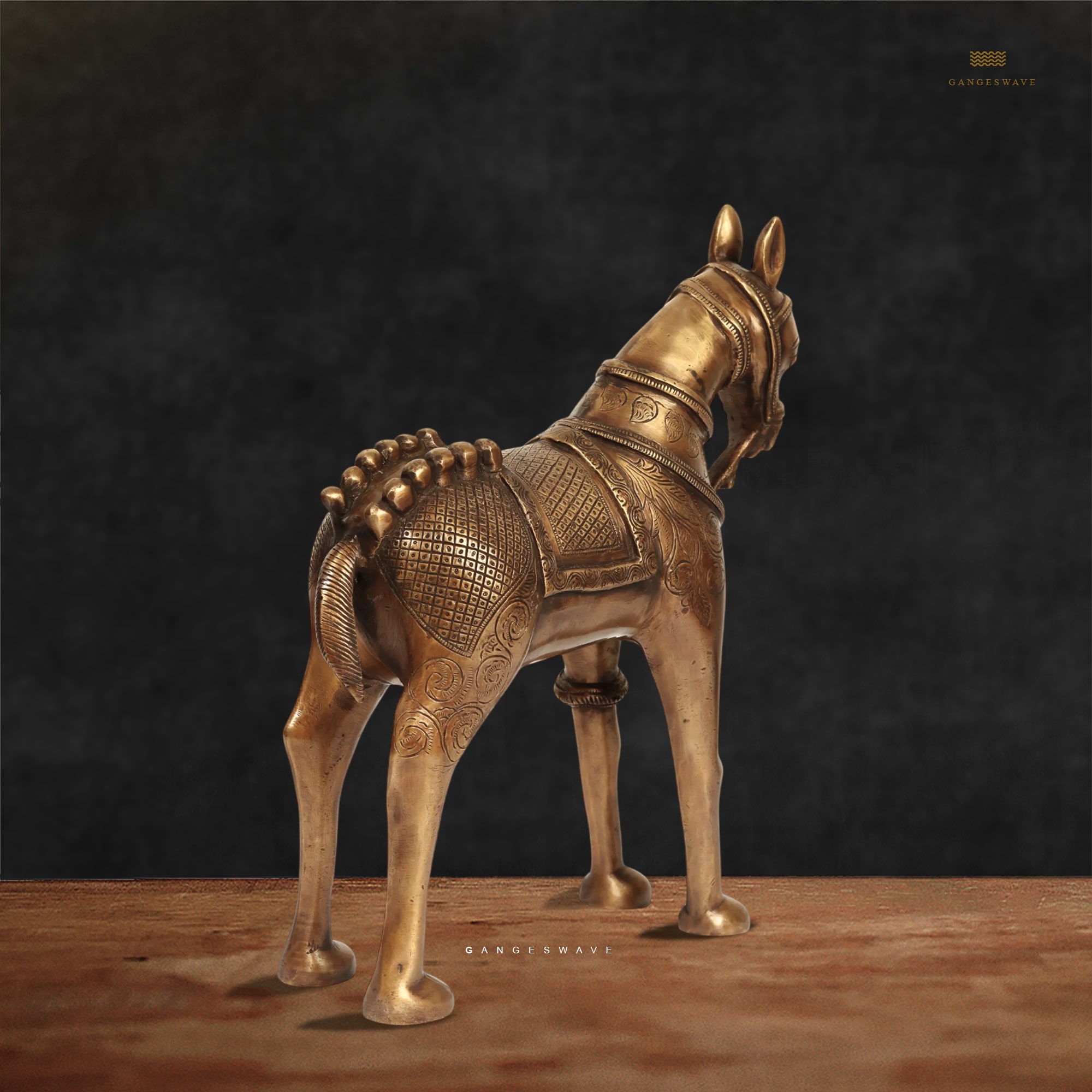 Horse Brass Decor Showpiece - 12 inches - Image 6