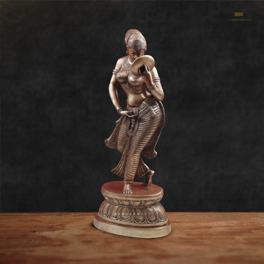Brass Lady Figurine Decor