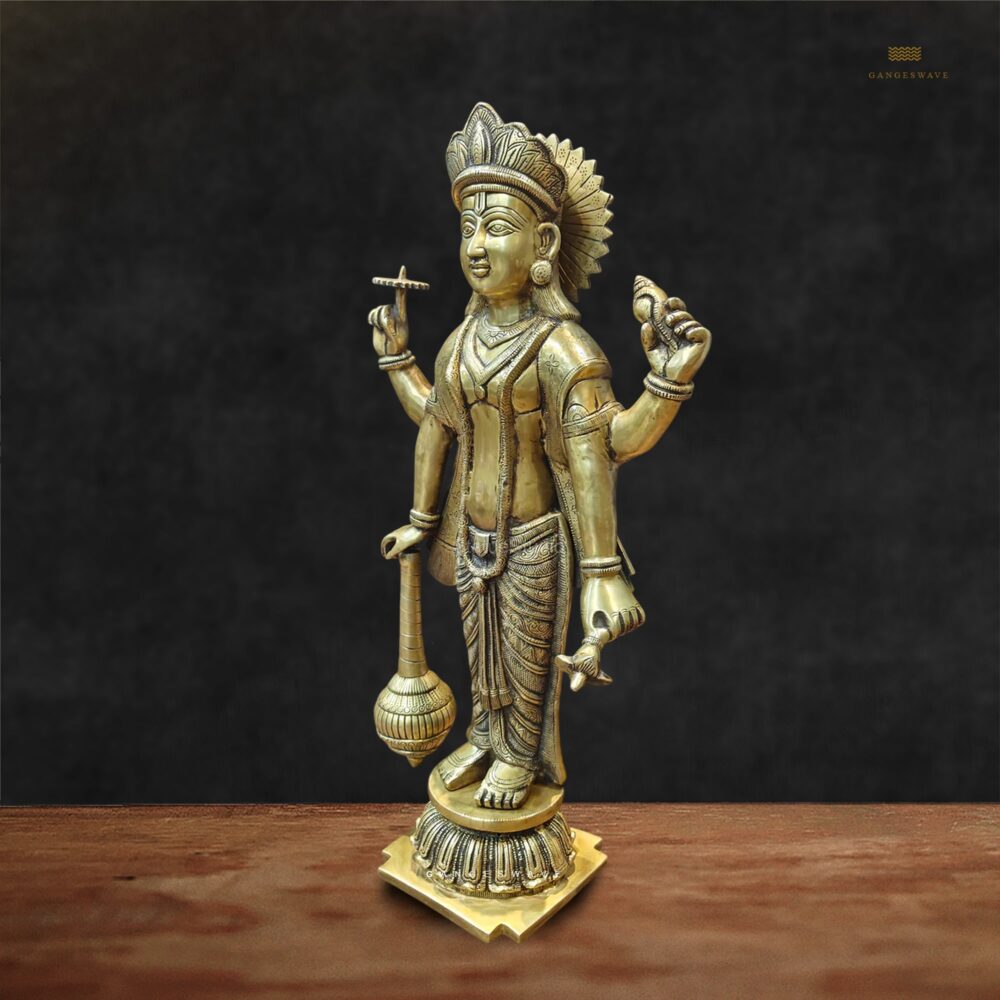 Vishnu Brass Murti