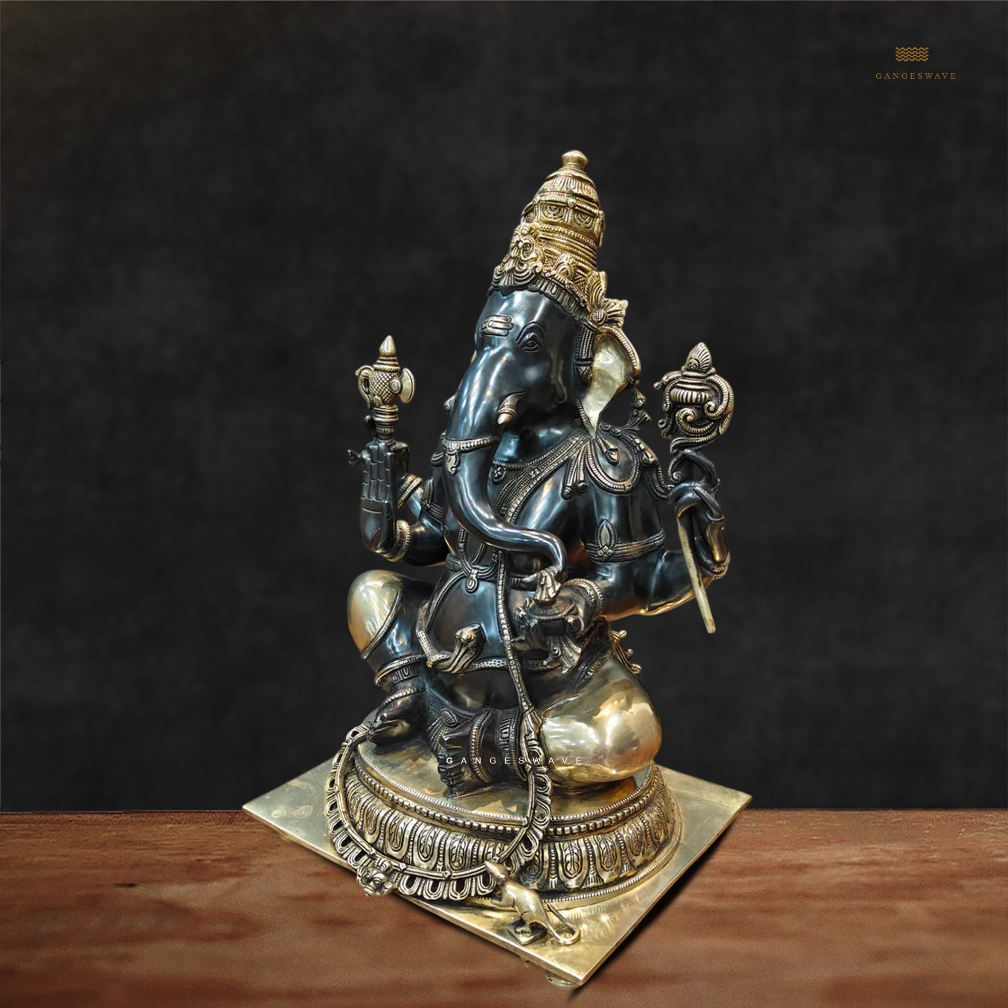 Superfine Brass Ganesha Statue - 20 inches - Image 3