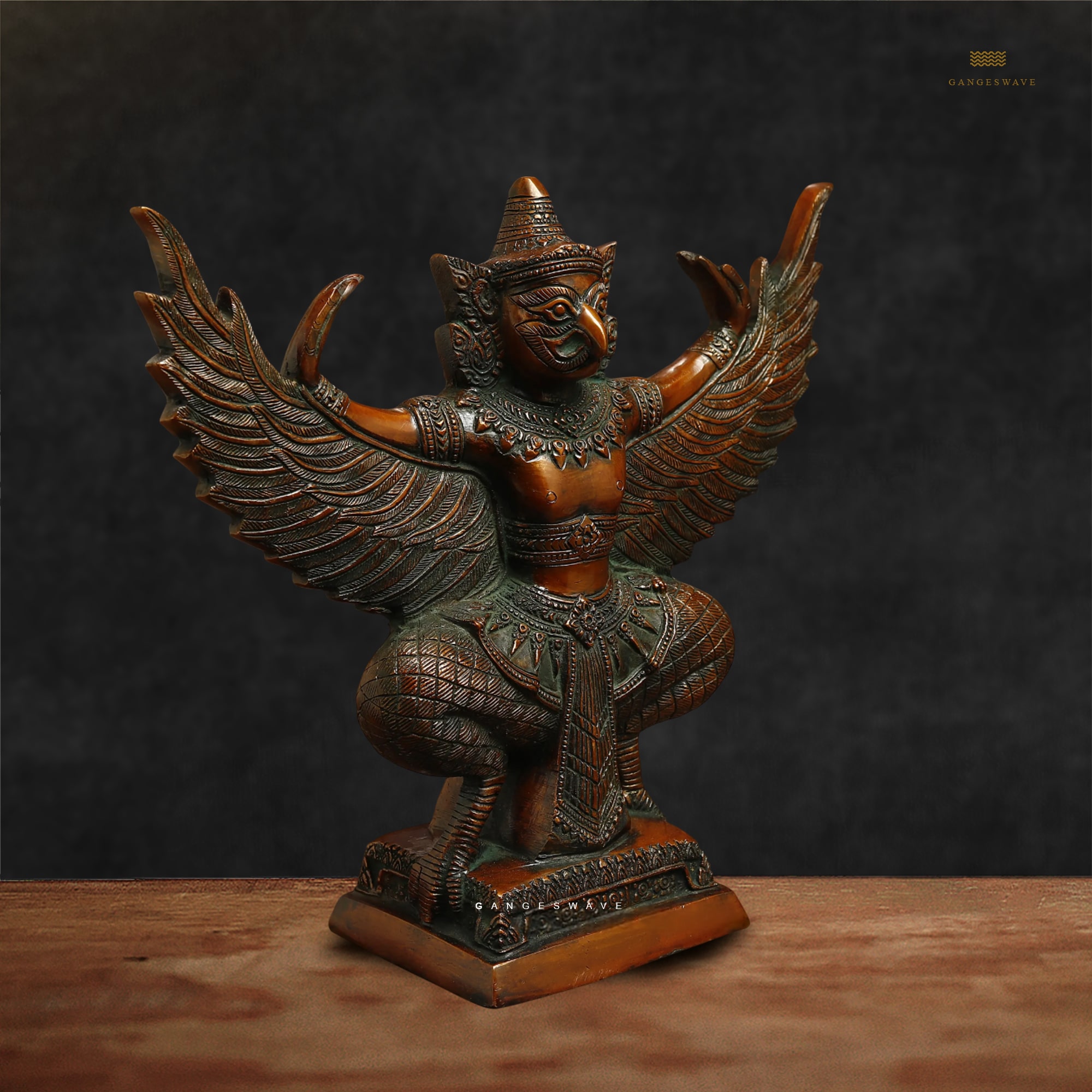 Artistic Garuda Brass Decor - 12 inches - Image 6