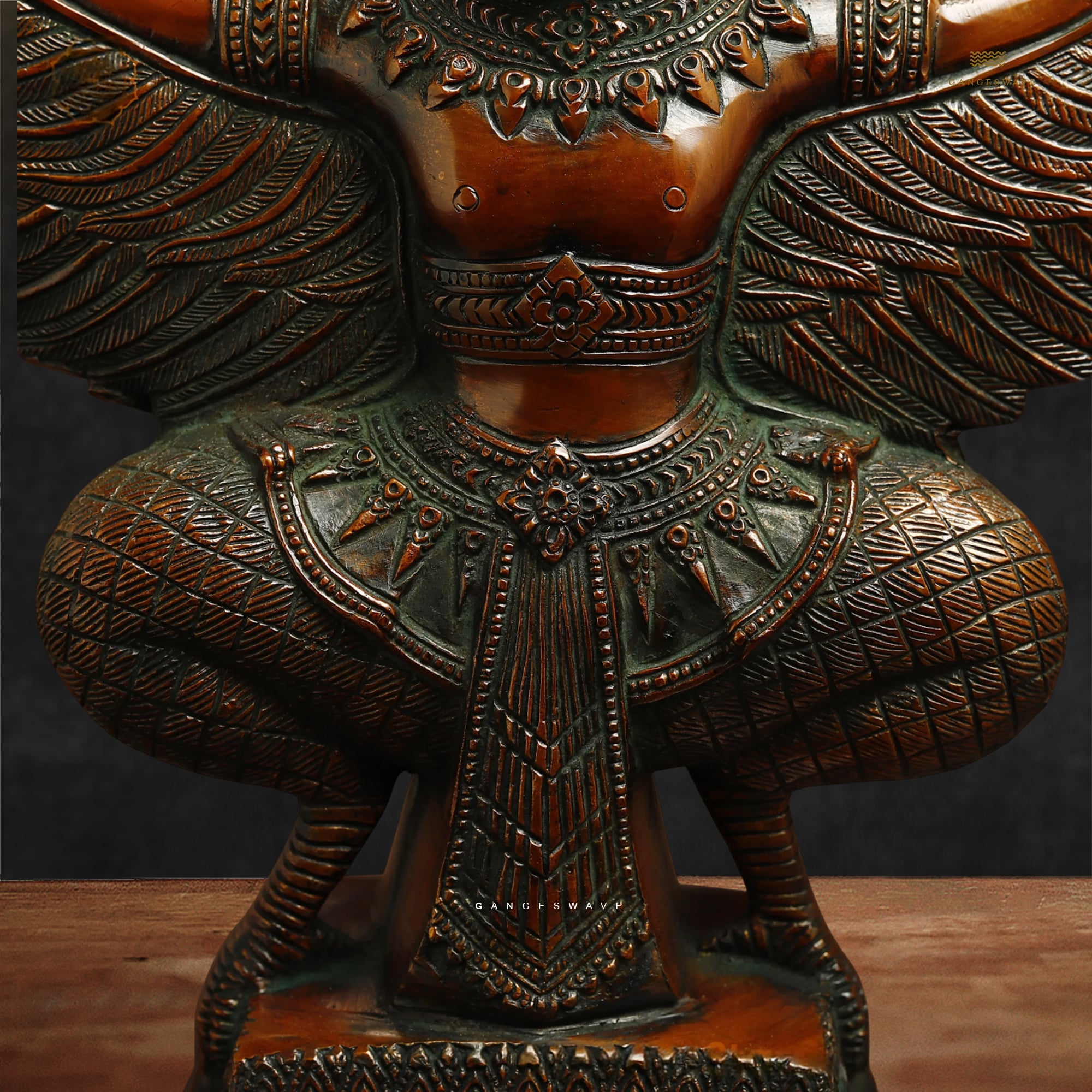 Artistic Garuda Brass Decor - 12 inches - Image 3