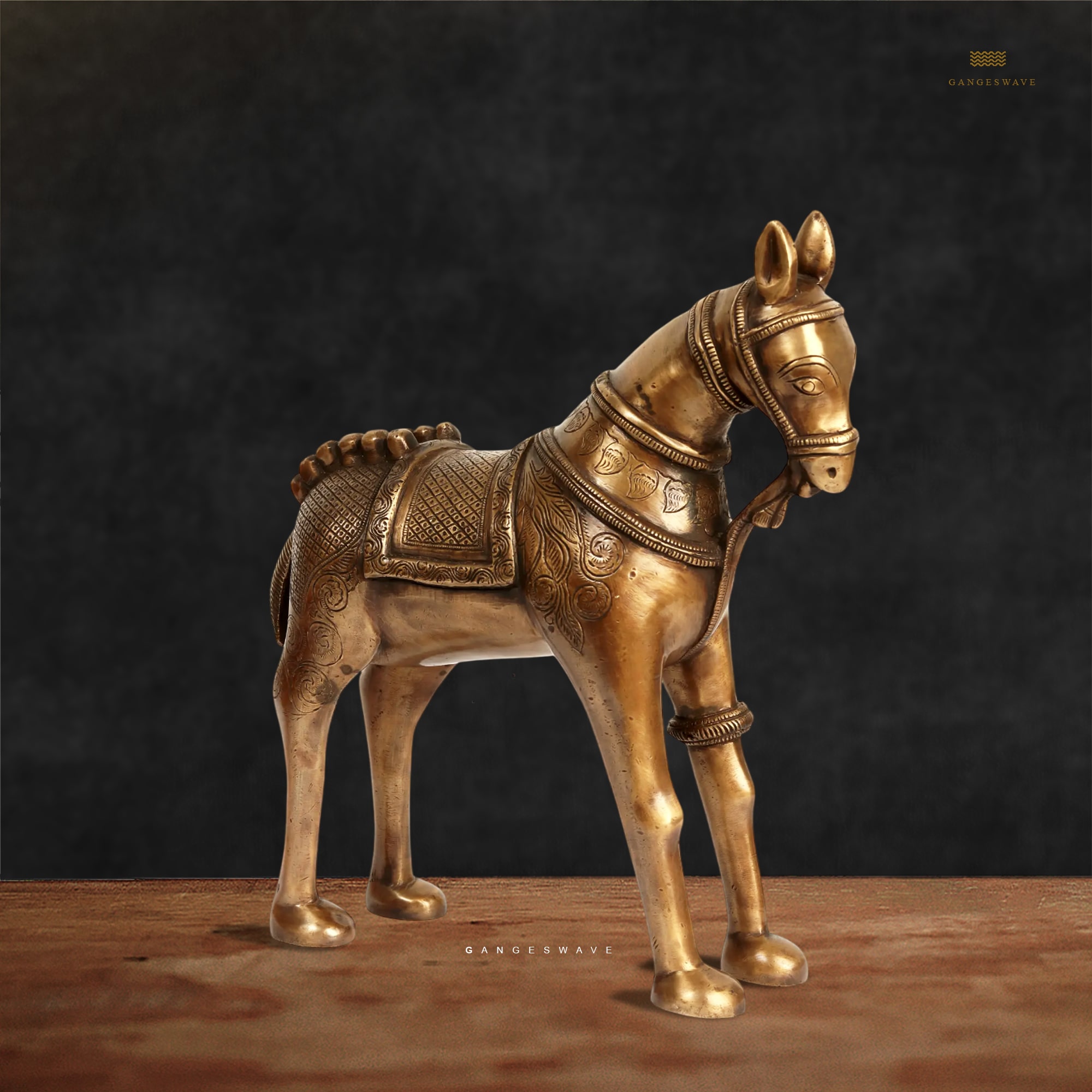 Horse Brass Decor Showpiece - 12 inches - Image 4