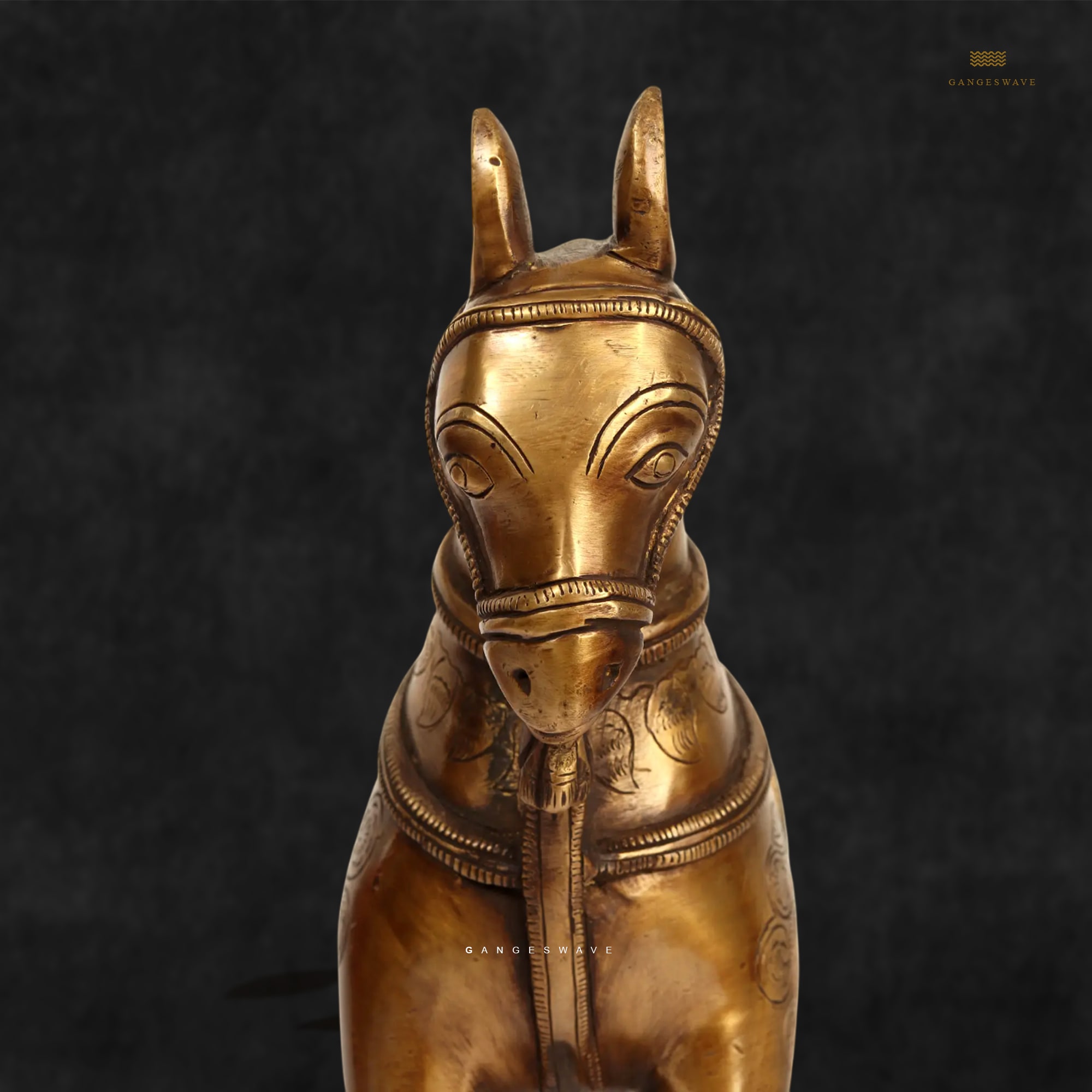 Horse Brass Decor Showpiece - 12 inches - Image 3