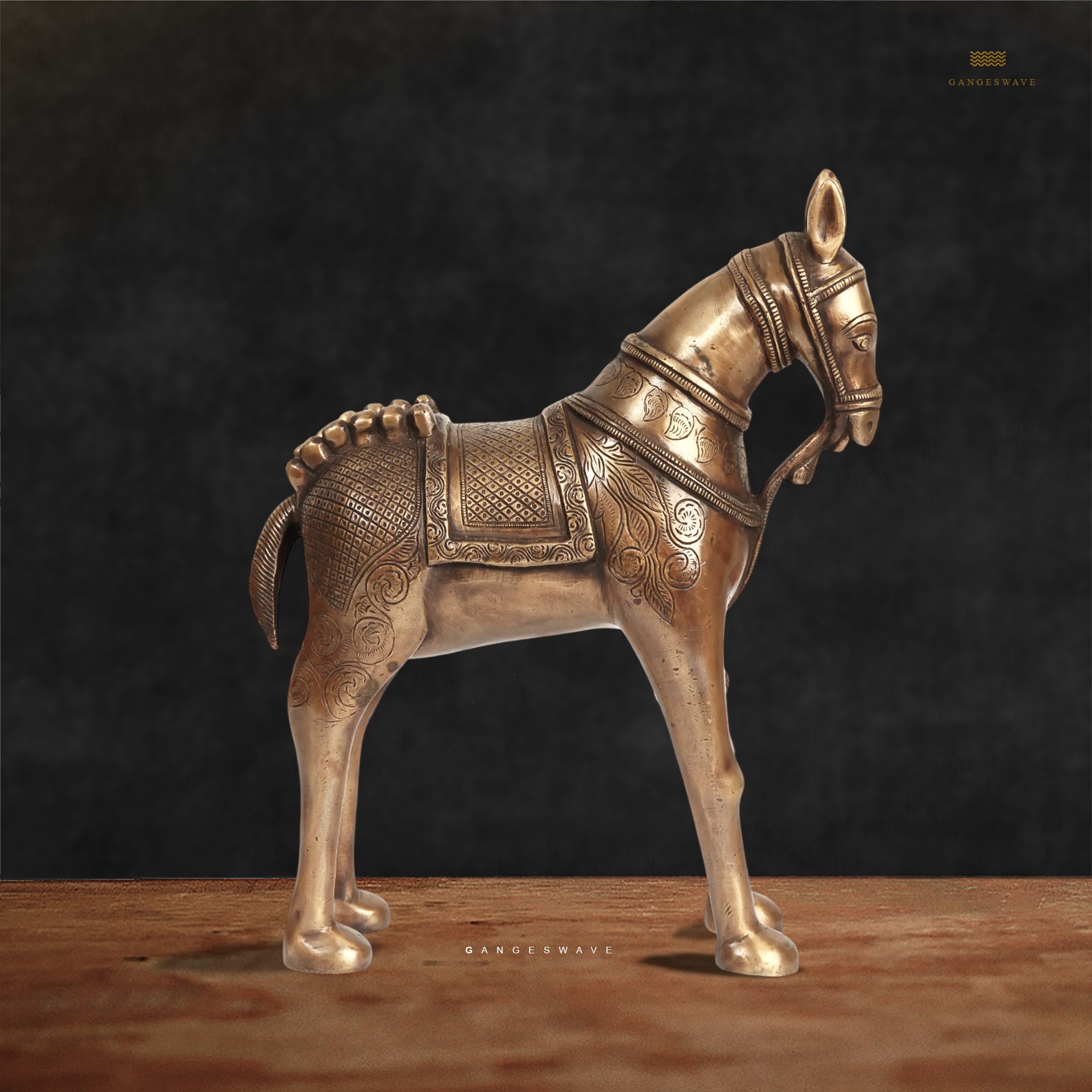 Horse Brass Decor Showpiece - 12 inches - Image 5