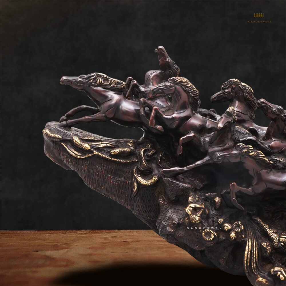 Running Horse Brass Decor