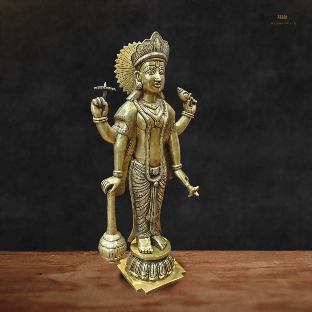 Lord Vishnu Brass Idol