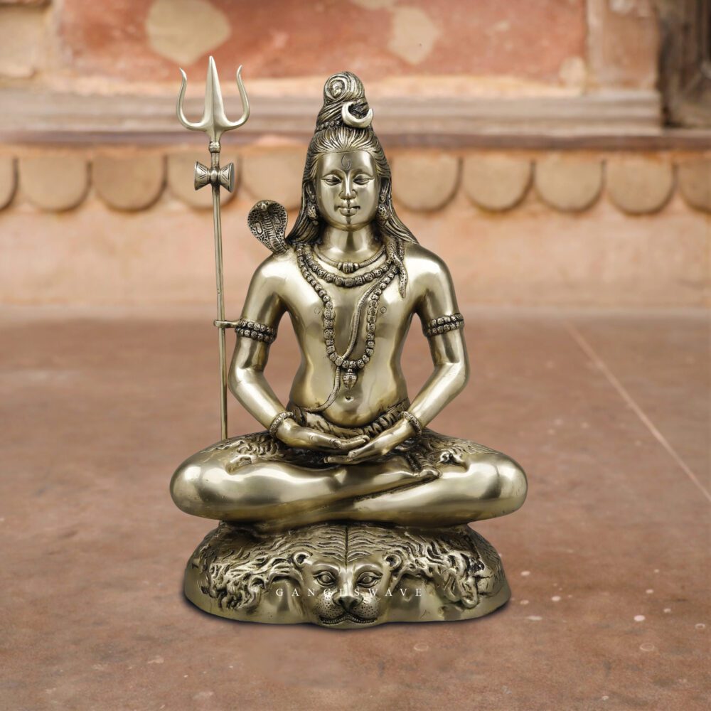 Shiva Brass Statue in Dhyan Mudra
