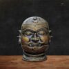 Artistic Vintage Finished Shiva Brass Mukhalinga - 6 inches