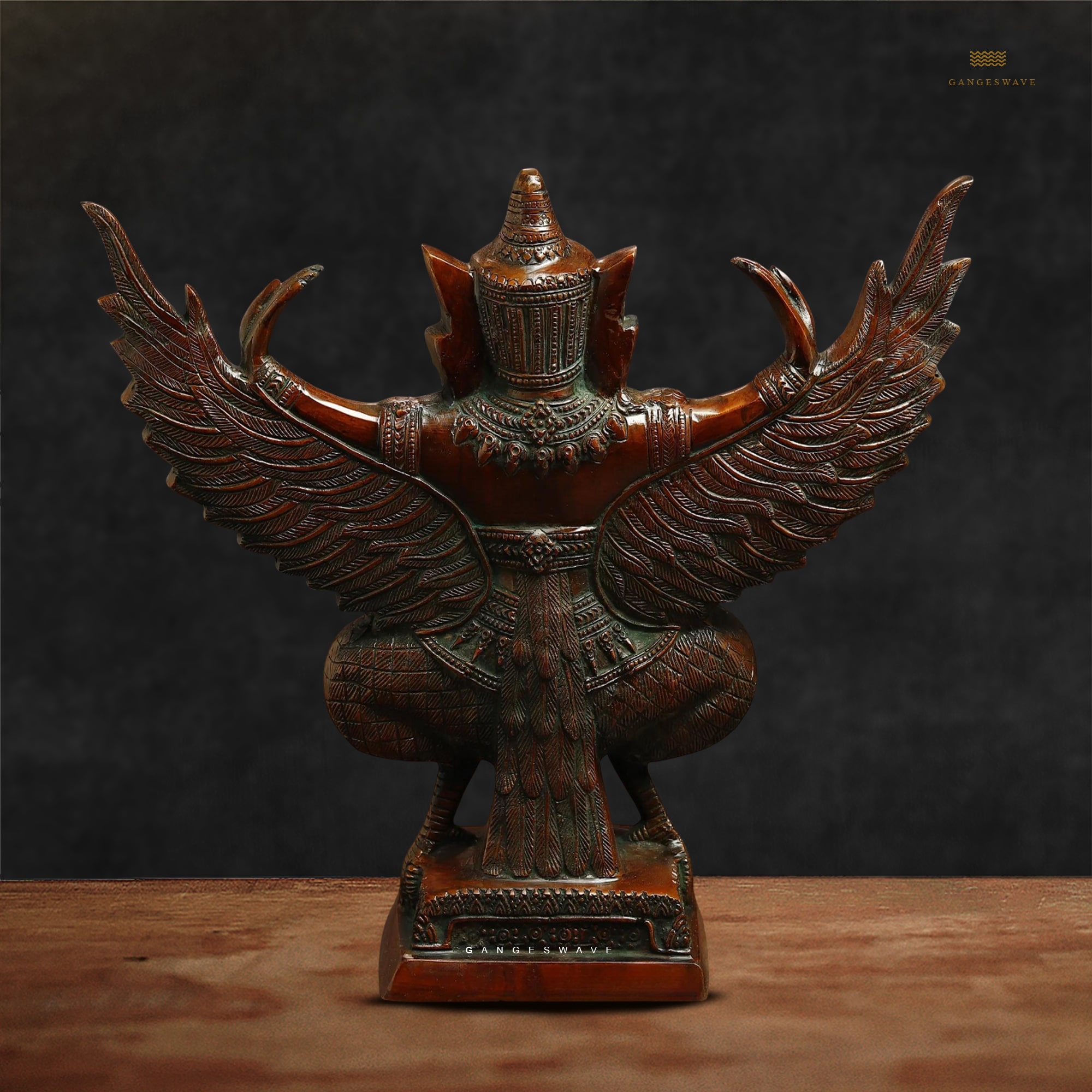 Artistic Garuda Brass Decor - 12 inches - Image 7