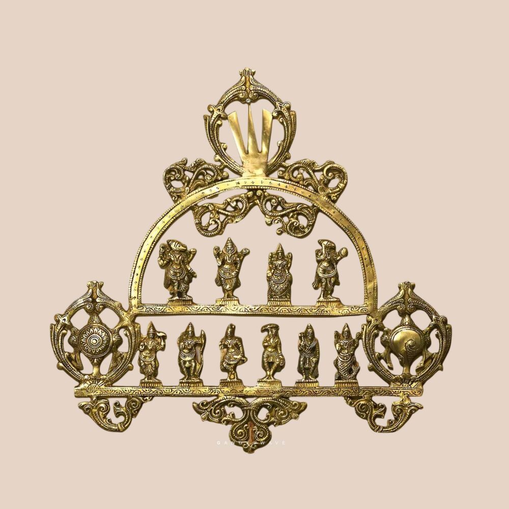 Vishnu Dashavataram Brass Wall Hanging