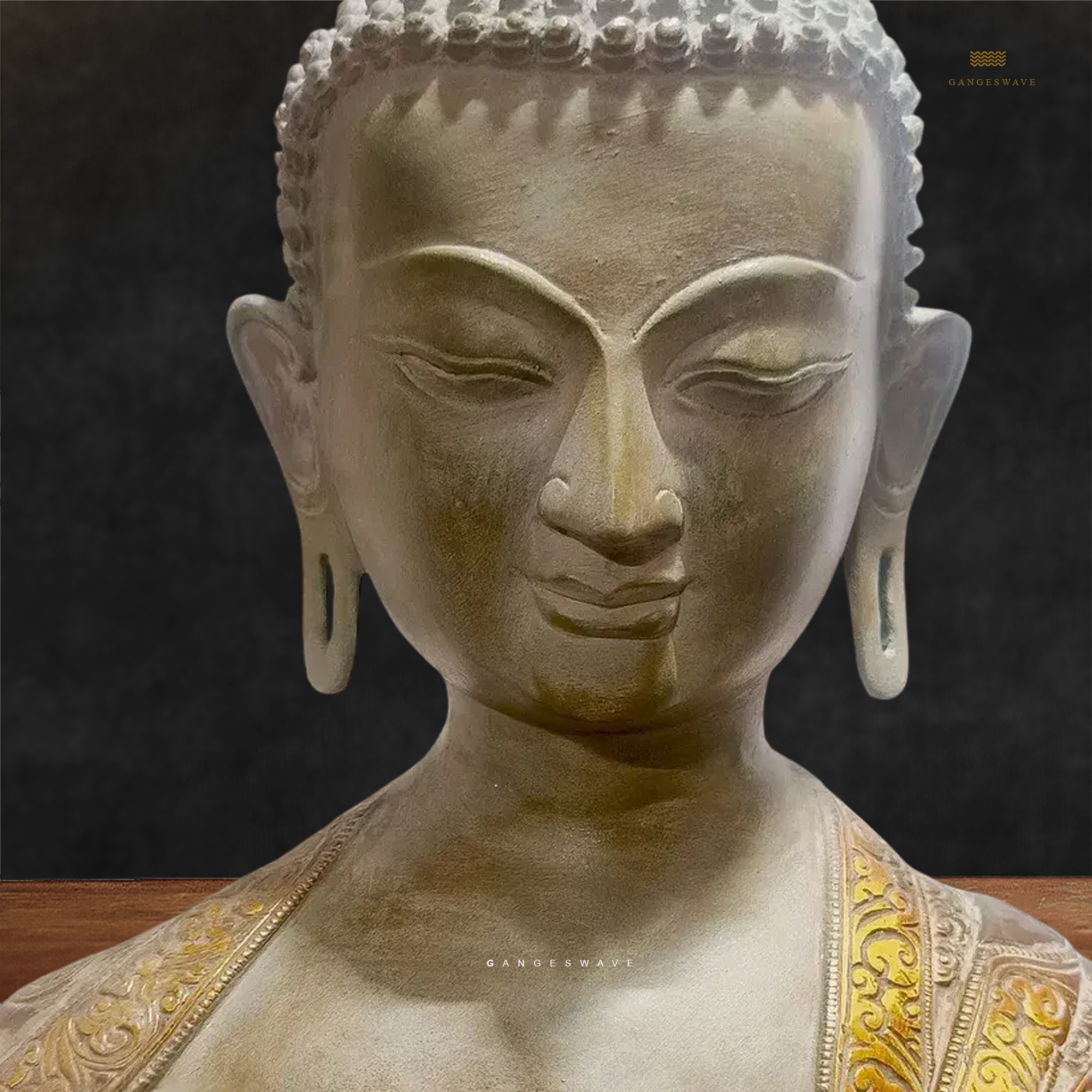 33 inches Buddha Meditative Brass Statue - Image 2